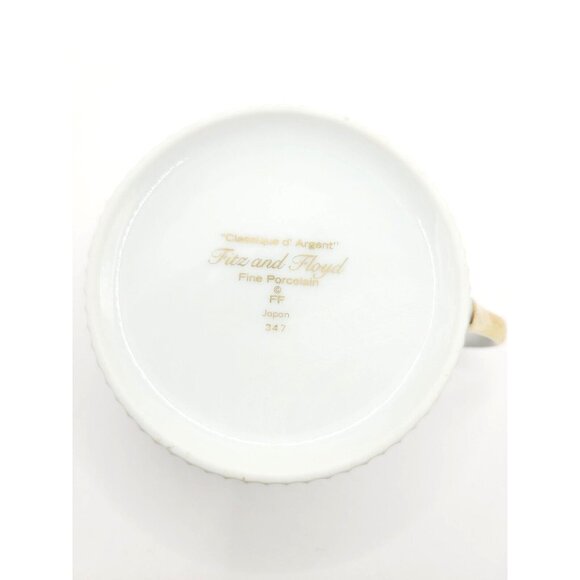 Fitz And Floyd Tea Cup Mug Classique D'Argent Fine Porcelain Japan Replacement - Picture 8 of 10
